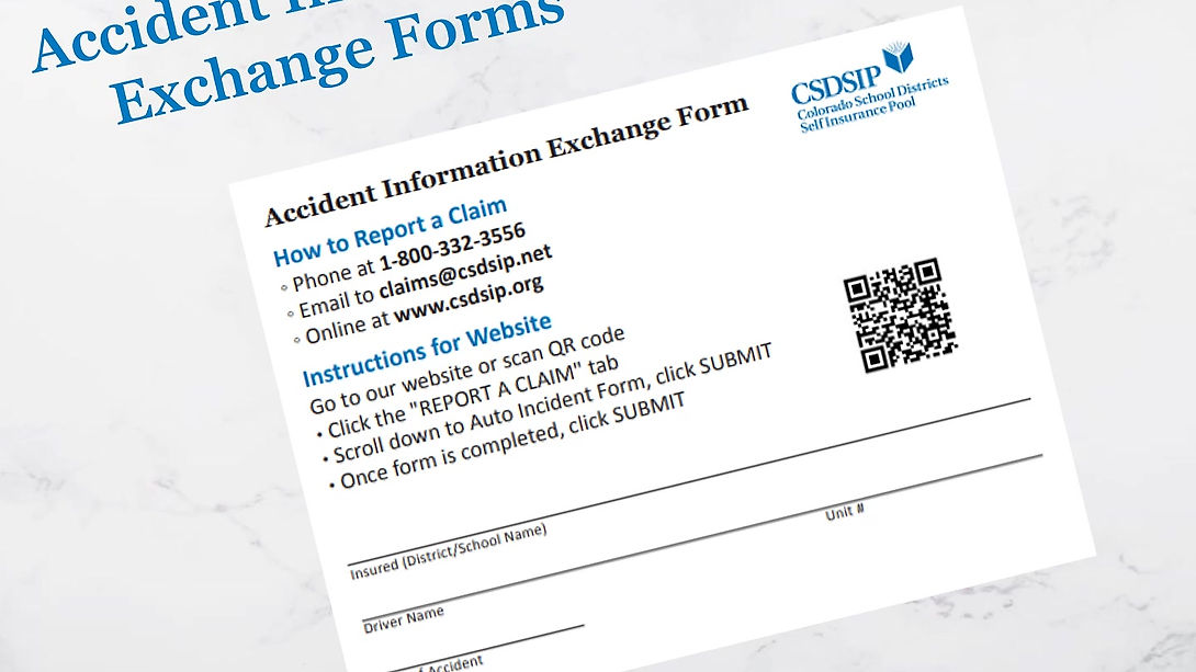Accident Information Exchange  Pad in Action
